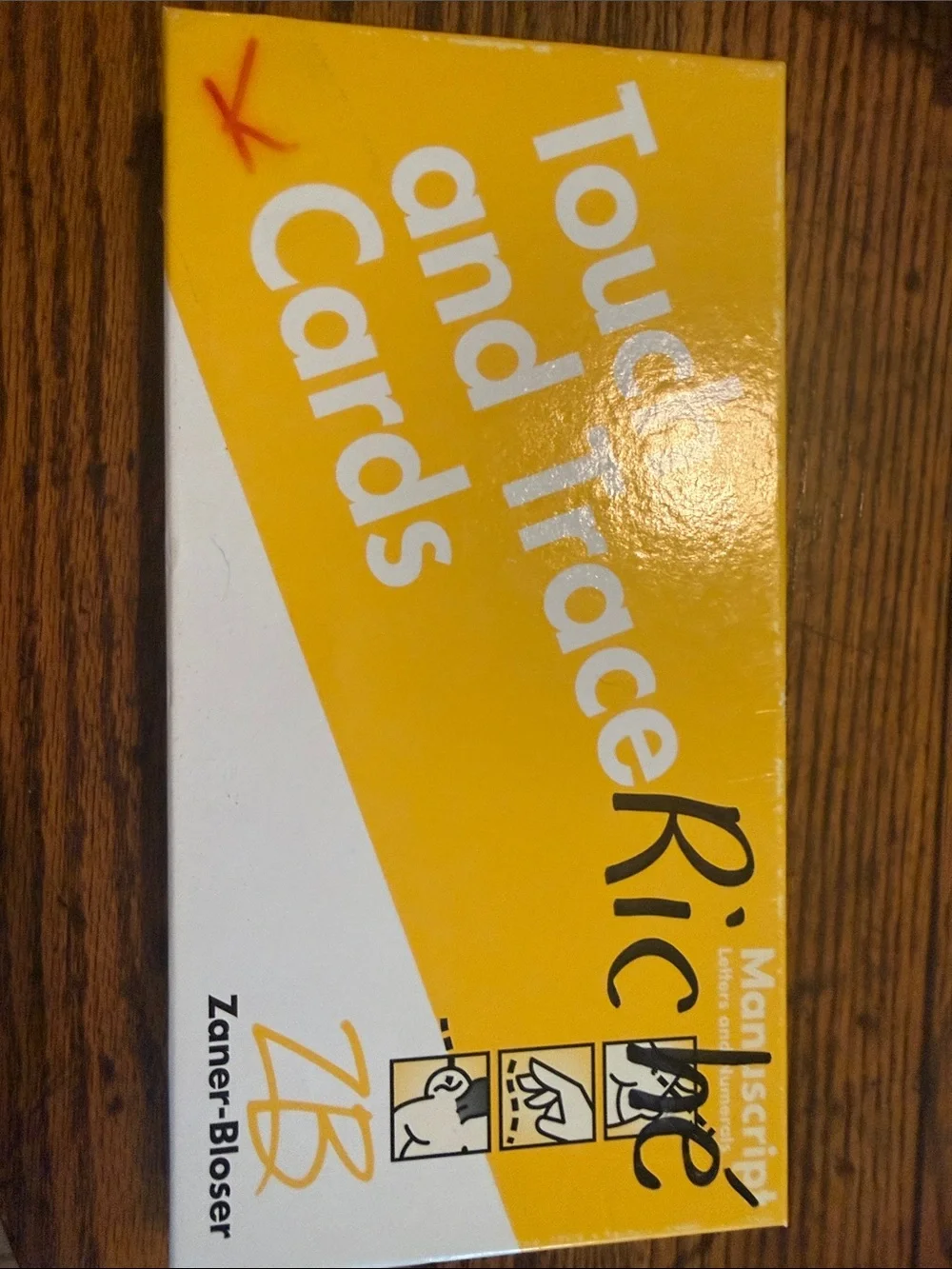 Touch and Trace Cards - Yellow Learning Cards